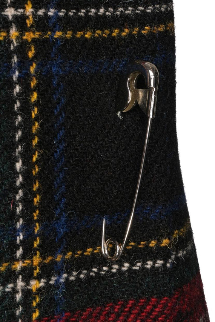 Saint Laurent Size 40 Tartan Wool Pleated Skirt