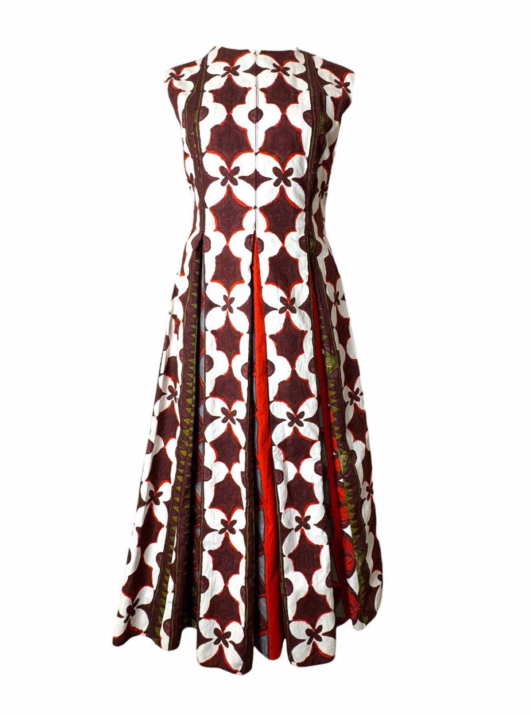 Valentino Size 8 Cuban Flower Print Cotton Dress
