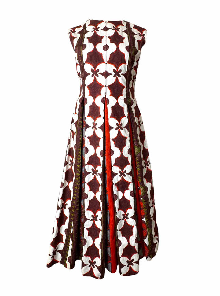 Valentino Size 8 Cuban Flower Print Cotton Dress