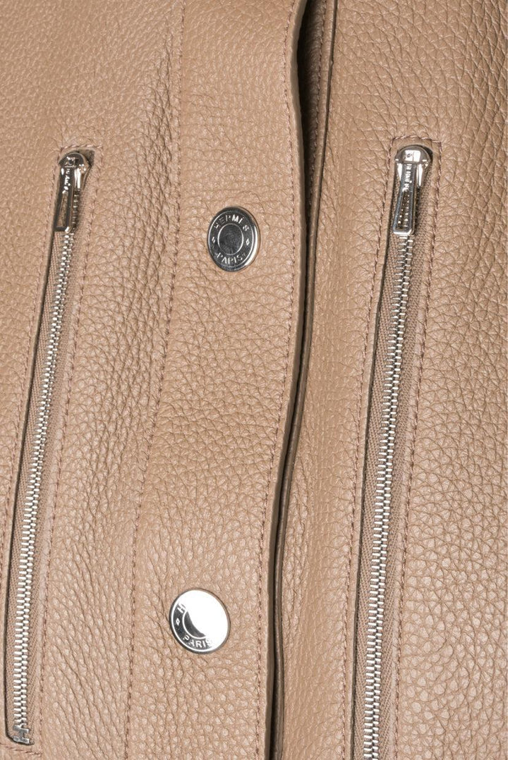 Hermes Size 38 Deerskin & Cashmere Turtleneck Vest