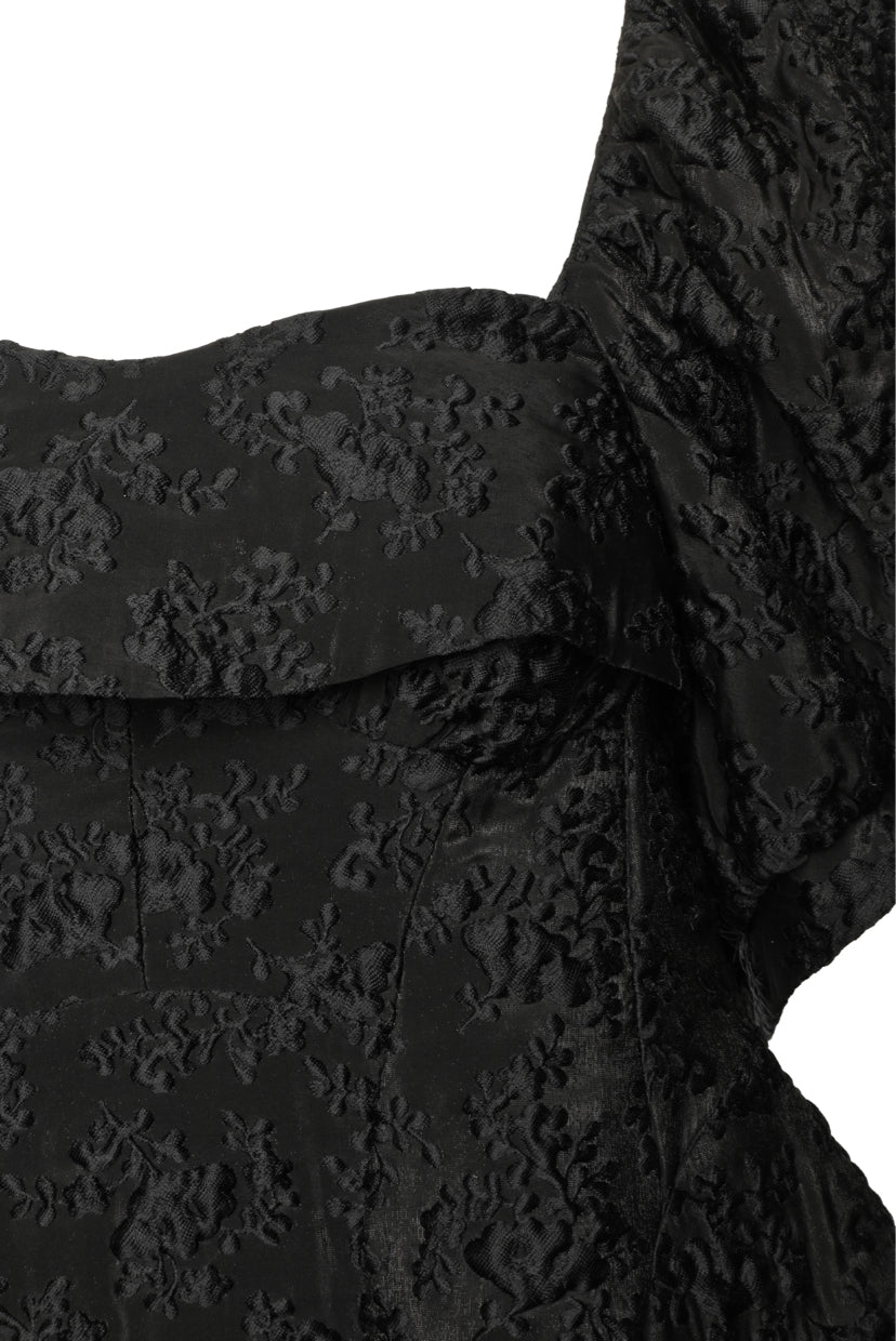 Simone Rocha Size 4 Jacquard Puff Sleeve Mini Dress