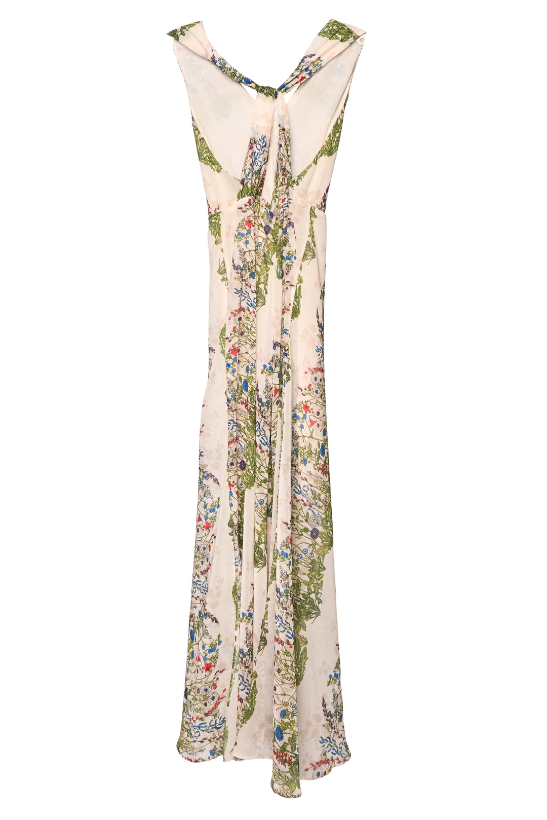 maje Size S Twist Back Floral Crepe De Chine Maxi Dress
