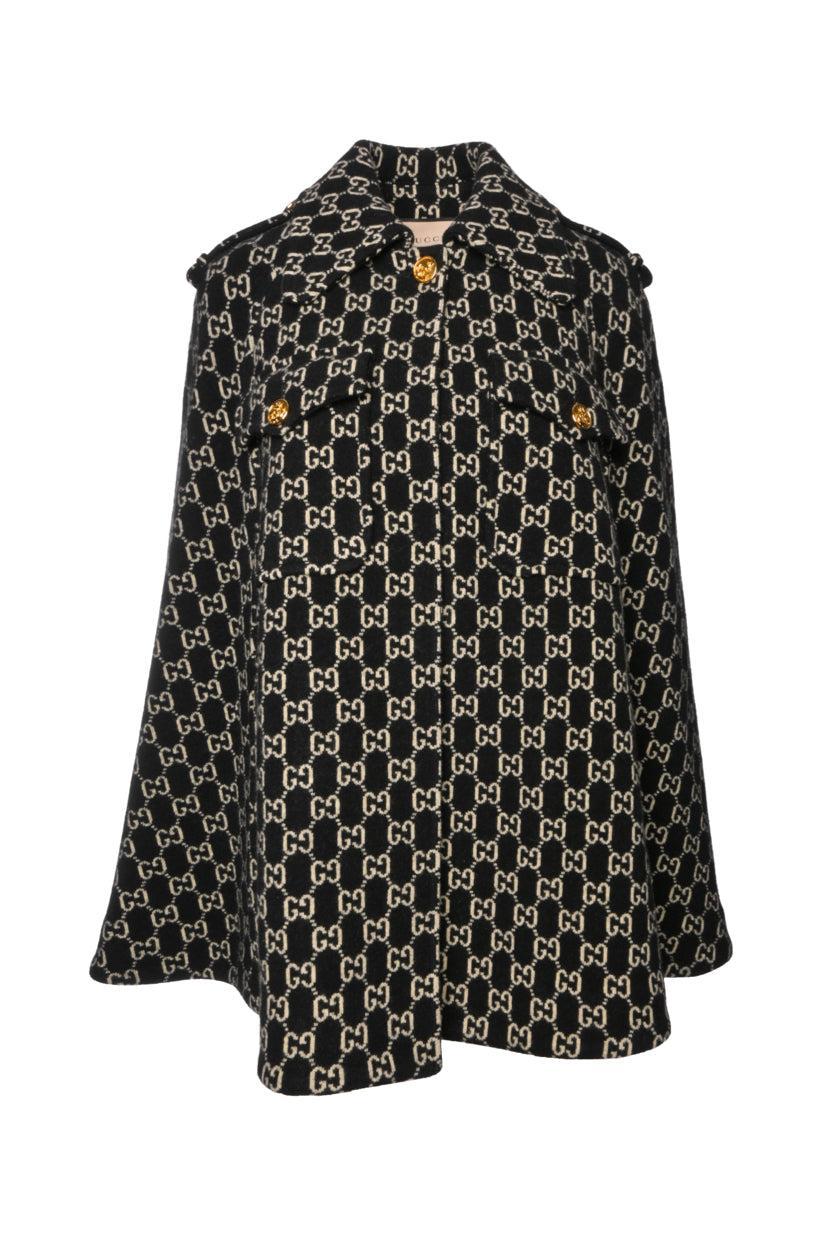 Gucci Size S GG Wool Cape