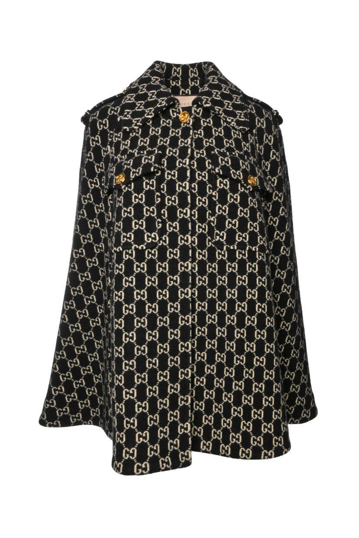 Gucci Size S GG Wool Cape