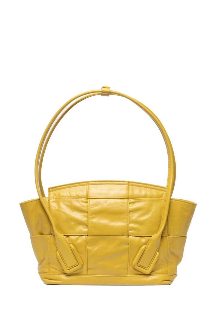 Bottega Veneta Calfskin Maxi Intrecciato Leather Small Arco Slouch Shoulder Bag