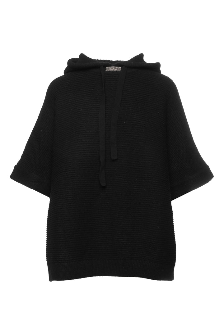 Rocco Ragni Size S Cashmere Knit Short Sleeve Hoodie