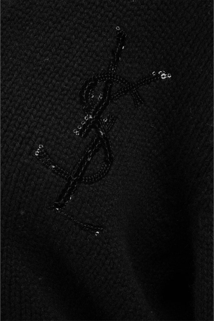 Saint Laurent Size XL 2021 YSL Sequined Cashmere Cardigan