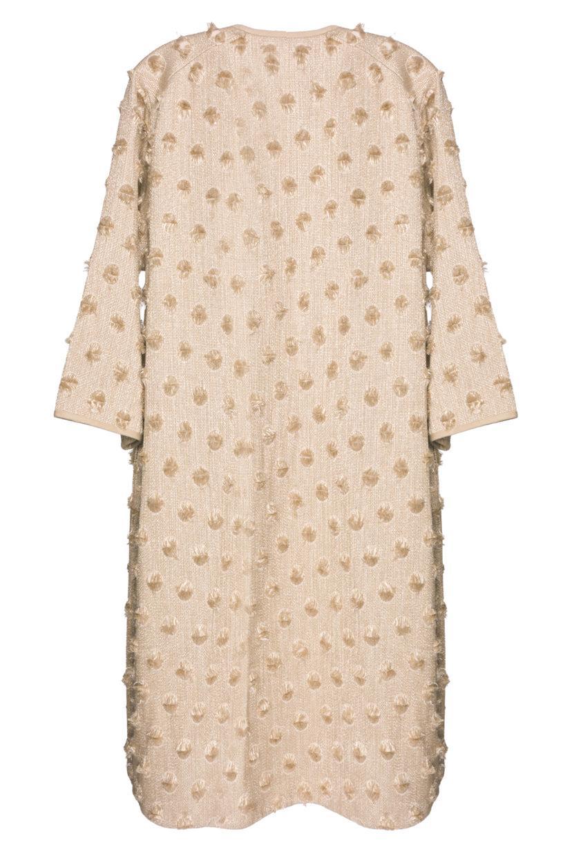 Lafayette 148 Size S Fringe Dot Jacquard Coat