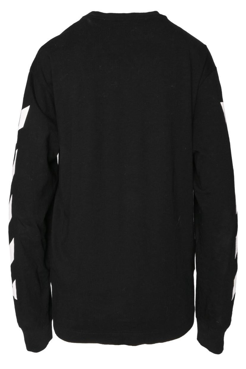 OFF-WHITE Size M Men's Diagonal Helvetica Long Sleeve T-shirt