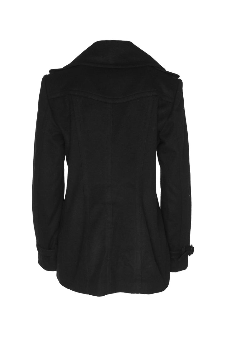 Burberry London Size 10 Double Breasted Wool-Blend Short Peacoat
