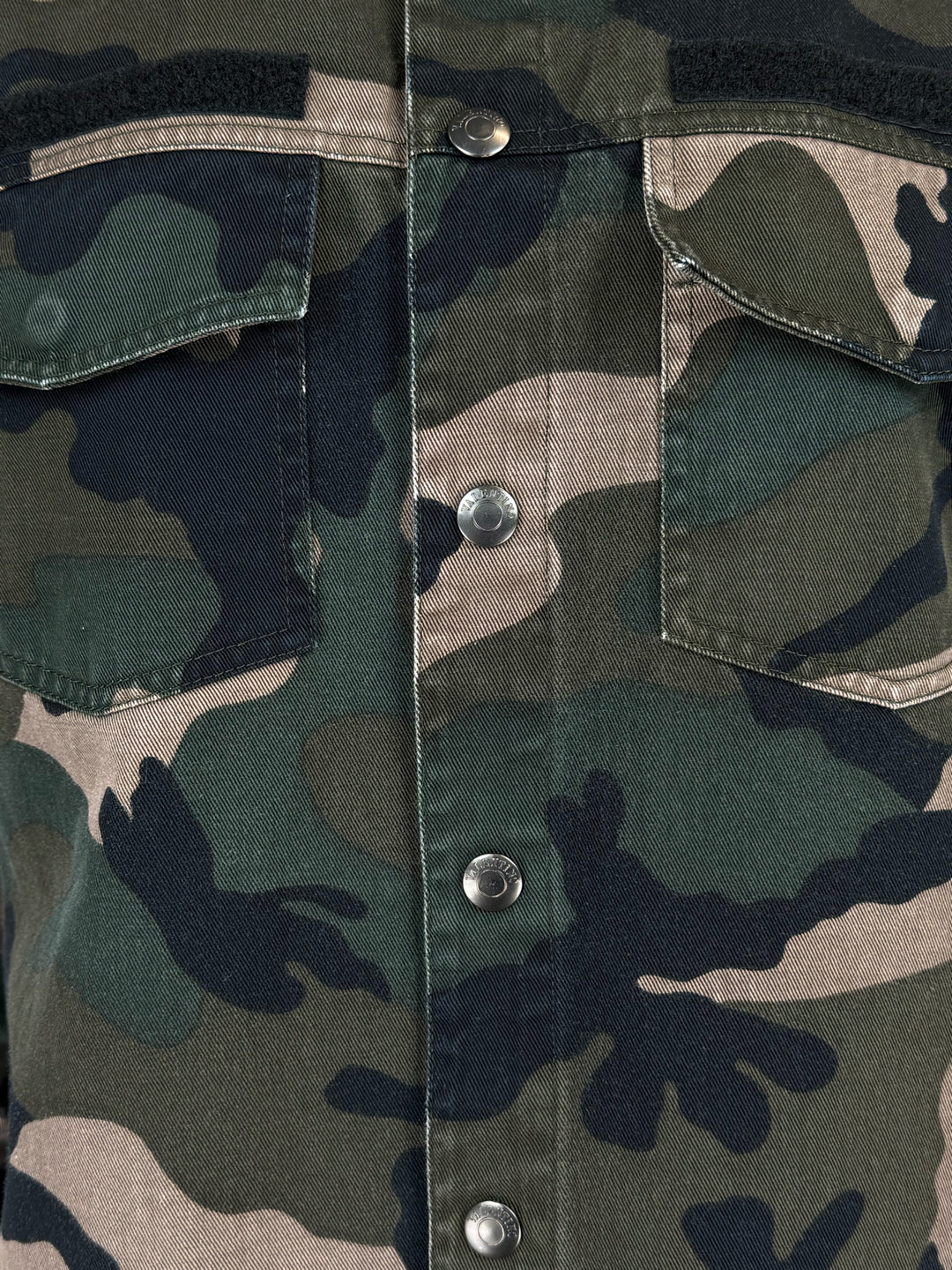 Valentino Size 40 Men's Camoflage Military Shirt Long Sleeve