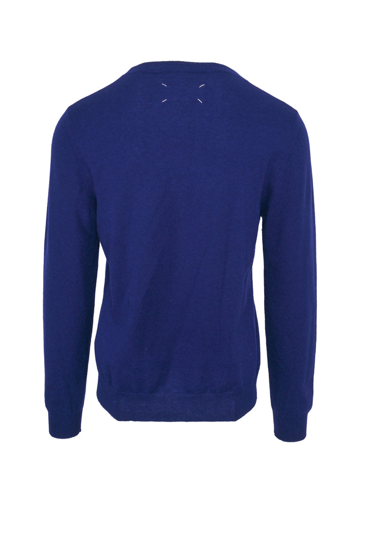 Maison Margiela Size L Men's Distressed Wool Crewneck Sweater