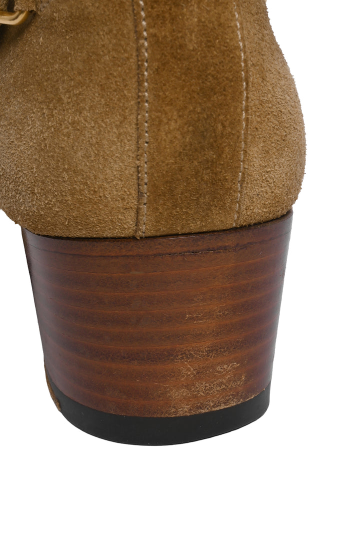 Saint Laurent Size 37.5 Suede Blake Ankle Boots