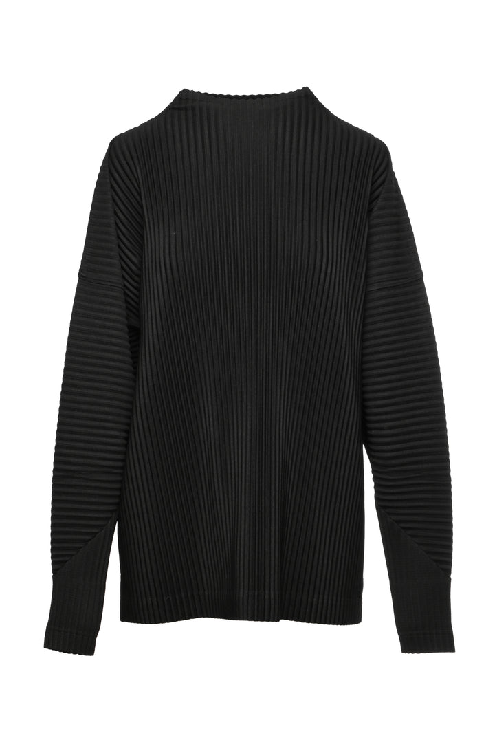 Issey Miyake Size M Men's Mock Neck Long Sleeve Pleated Top