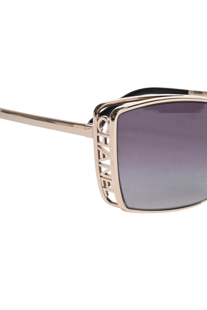 Chanel Metal Logo Square Sunglasses