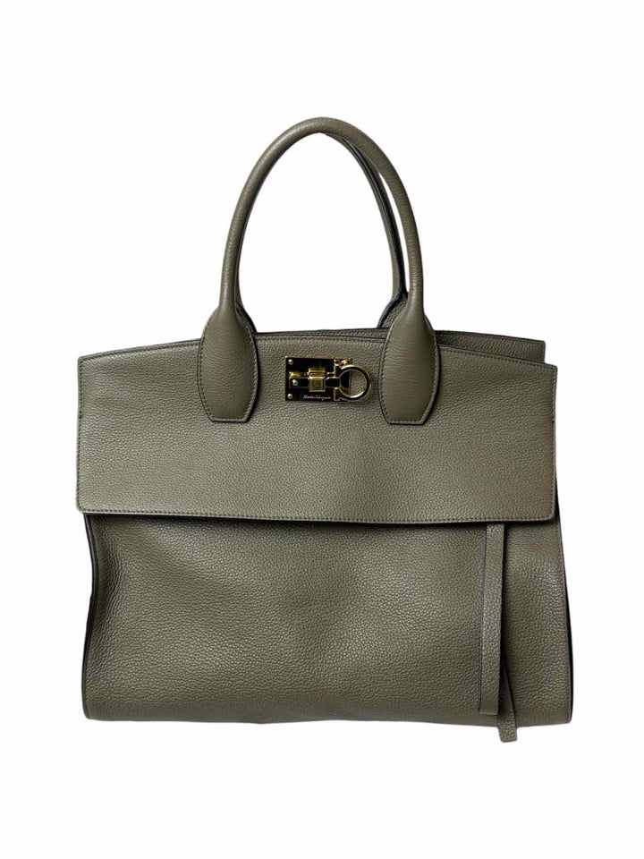 Salvatore Ferragamo Studio Leather Tote Purse