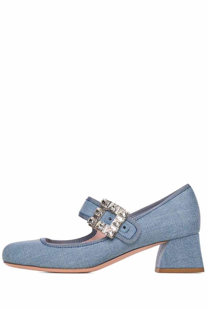 Roger Vivier Size 35 Tres Vivier Strass Buckle Babies Mary Jane Pumps