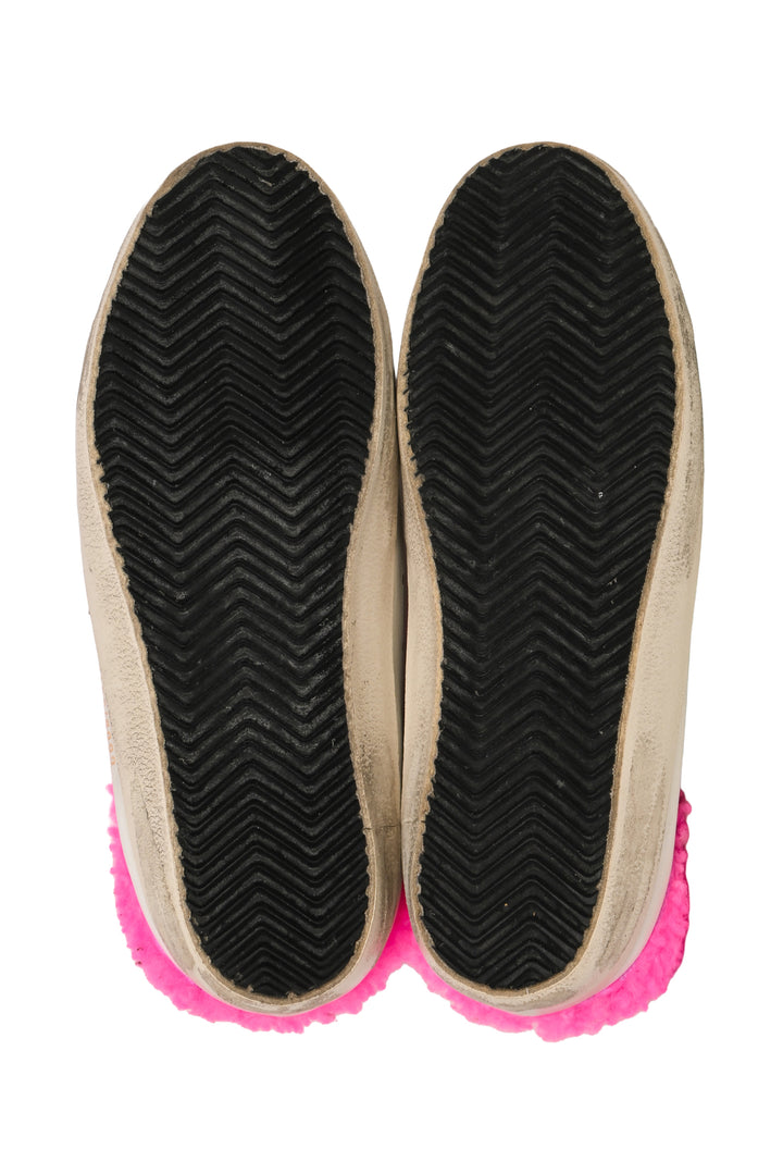 Golden Goose Size 39 Shearling-Lined Superstar Sabot Slip On Sneakers