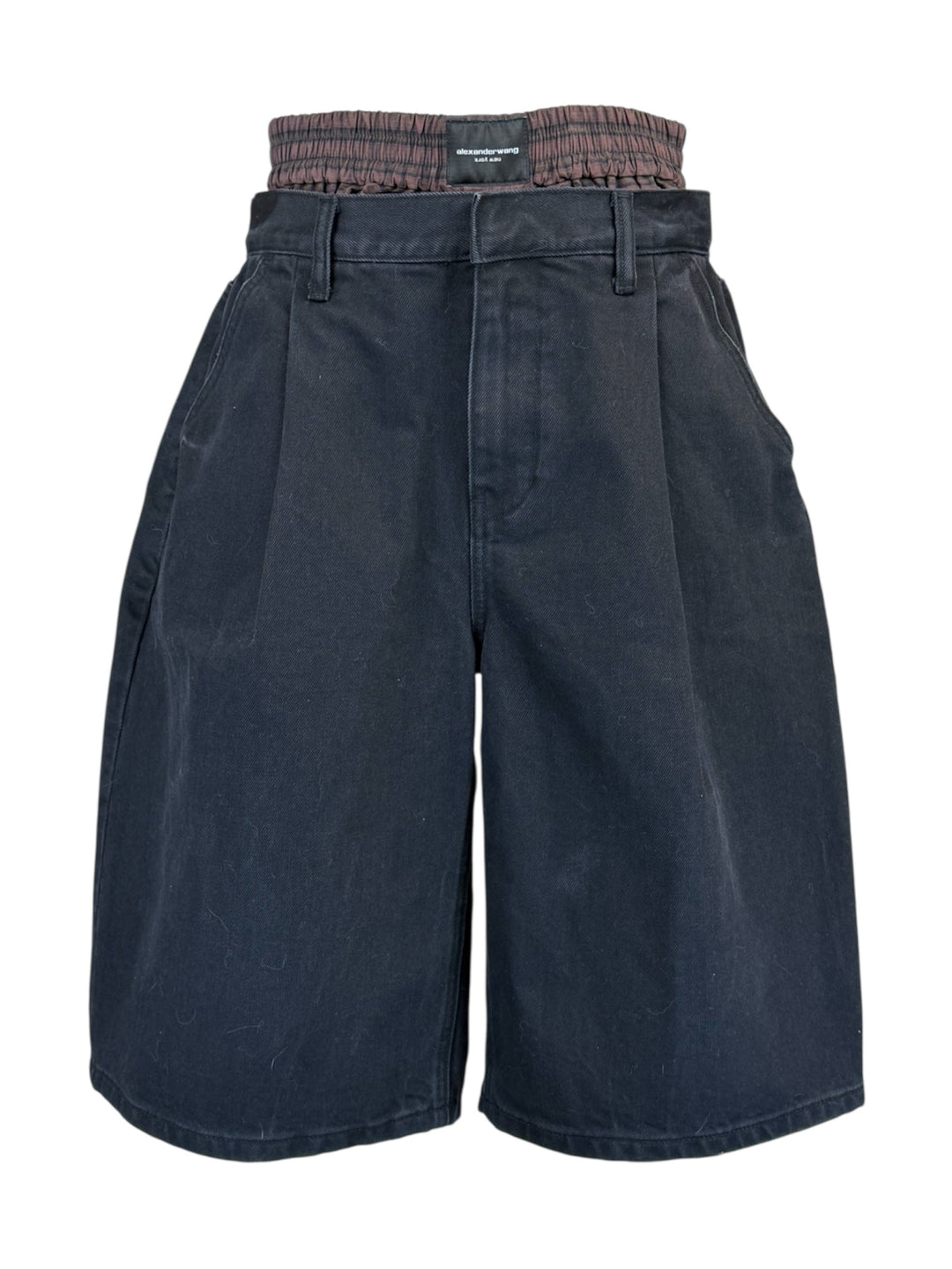 Alexander Wang Size 26 Pleated Denim Shorts