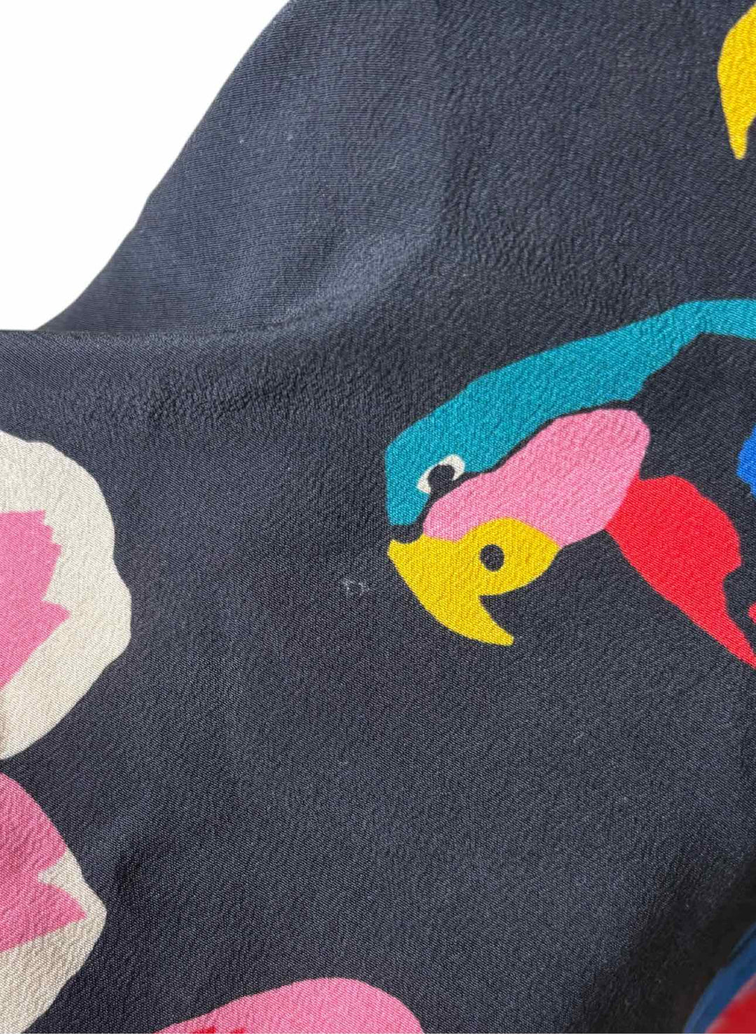 Valentino Size 40 Tropical Pattern Silk Dress