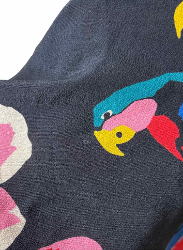 Valentino Size 40 Tropical Pattern Silk Dress