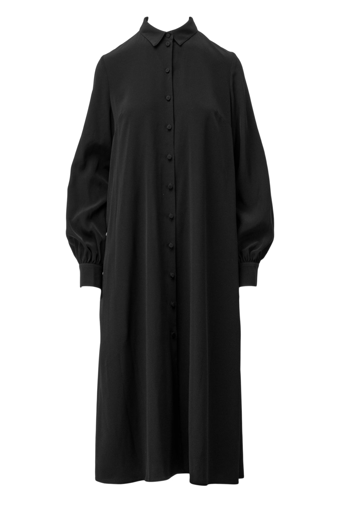 Co Collections Size L Button-up Long Sleeve Maxi Dress