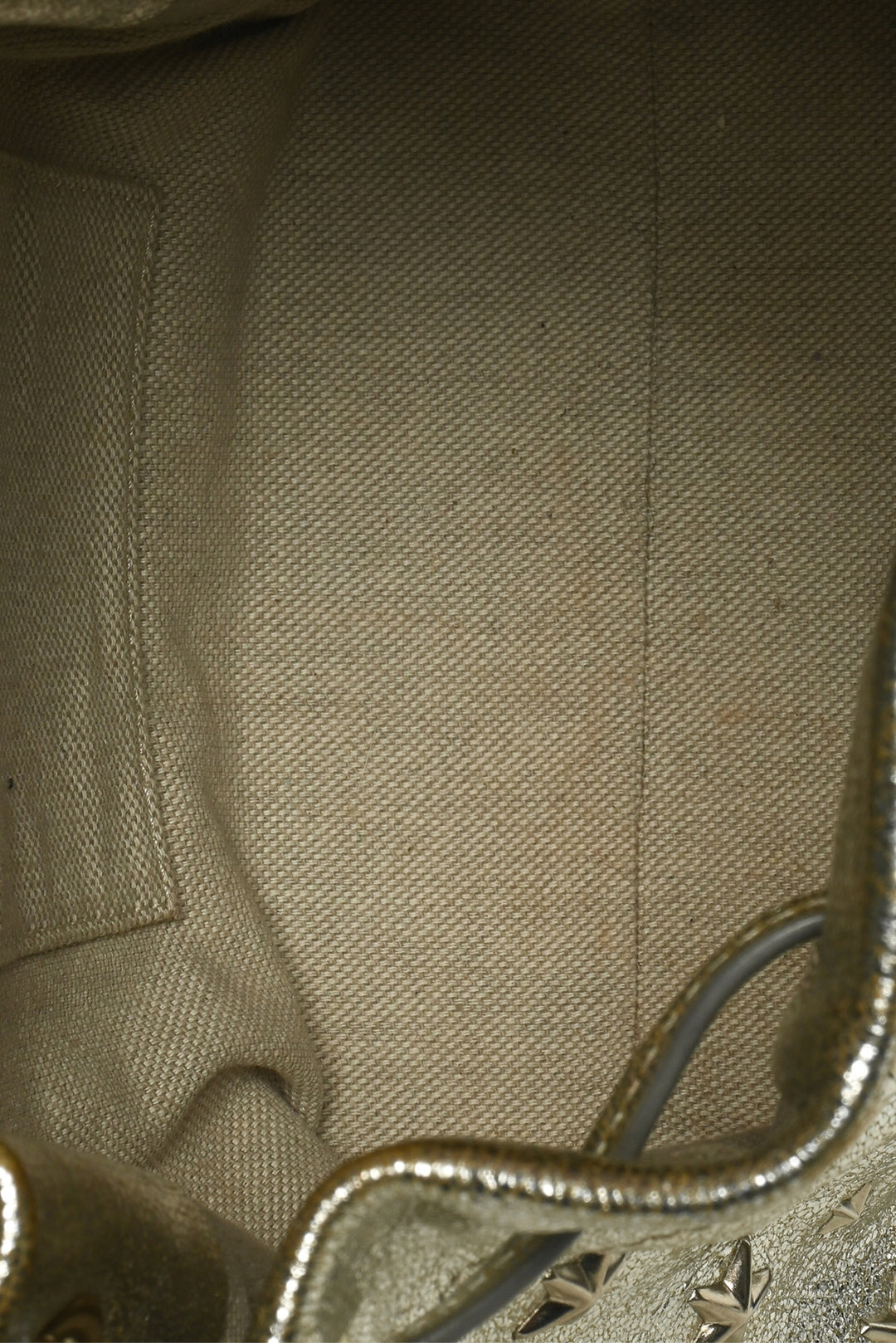 Jimmy Choo Star Studs Metallic Leather Bucket Bag Crossbody