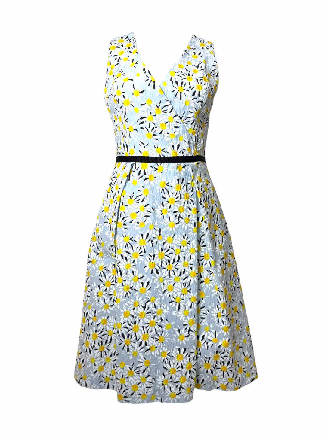 Carolina Herrera Size 8 Floral Cotton Sleeveless  Dress