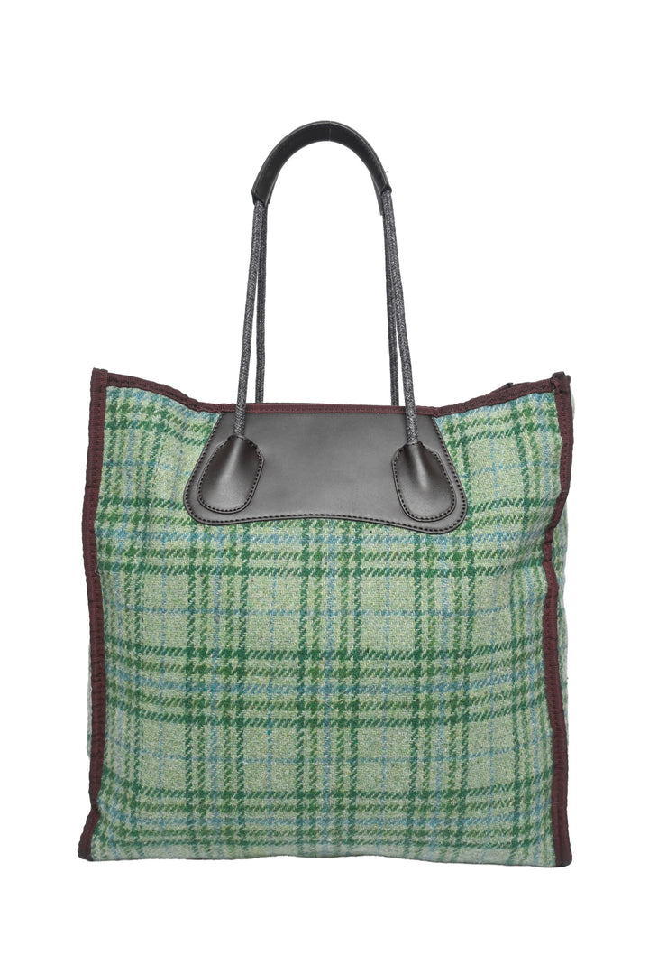 Vivienne Westwood Harris Tweed Plaid Elena Shopper Tote