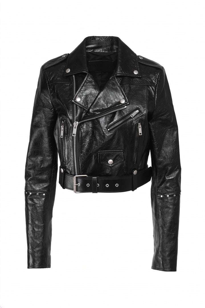 Givenchy Size 8 Studded Leather Biker Jacket