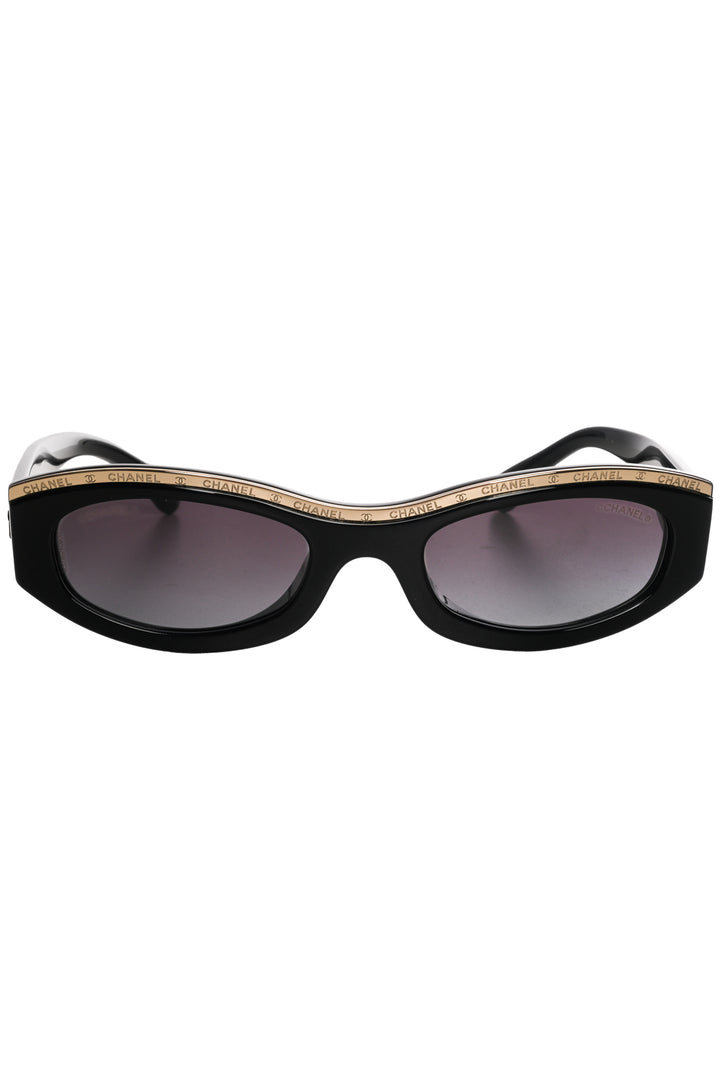 Chanel Logo Trim Cat Eye Sunglasses