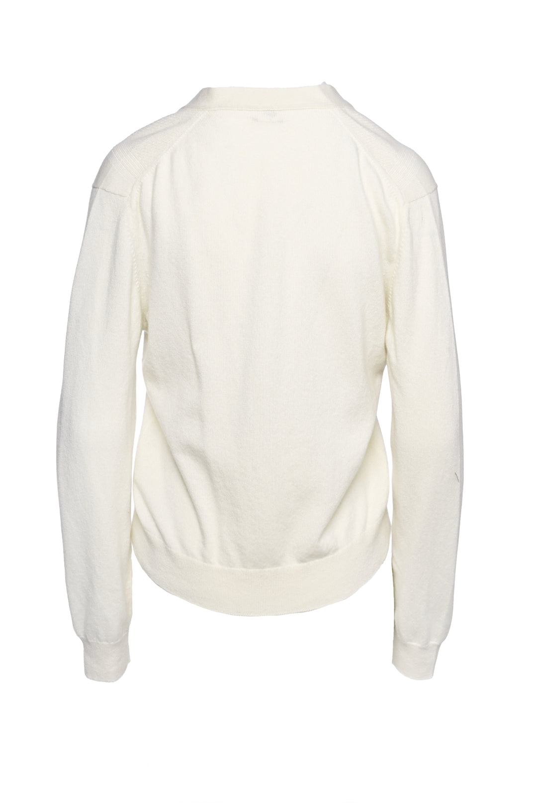 Hermes Size 42 Cashmere V Neck Ribbed Cardigan