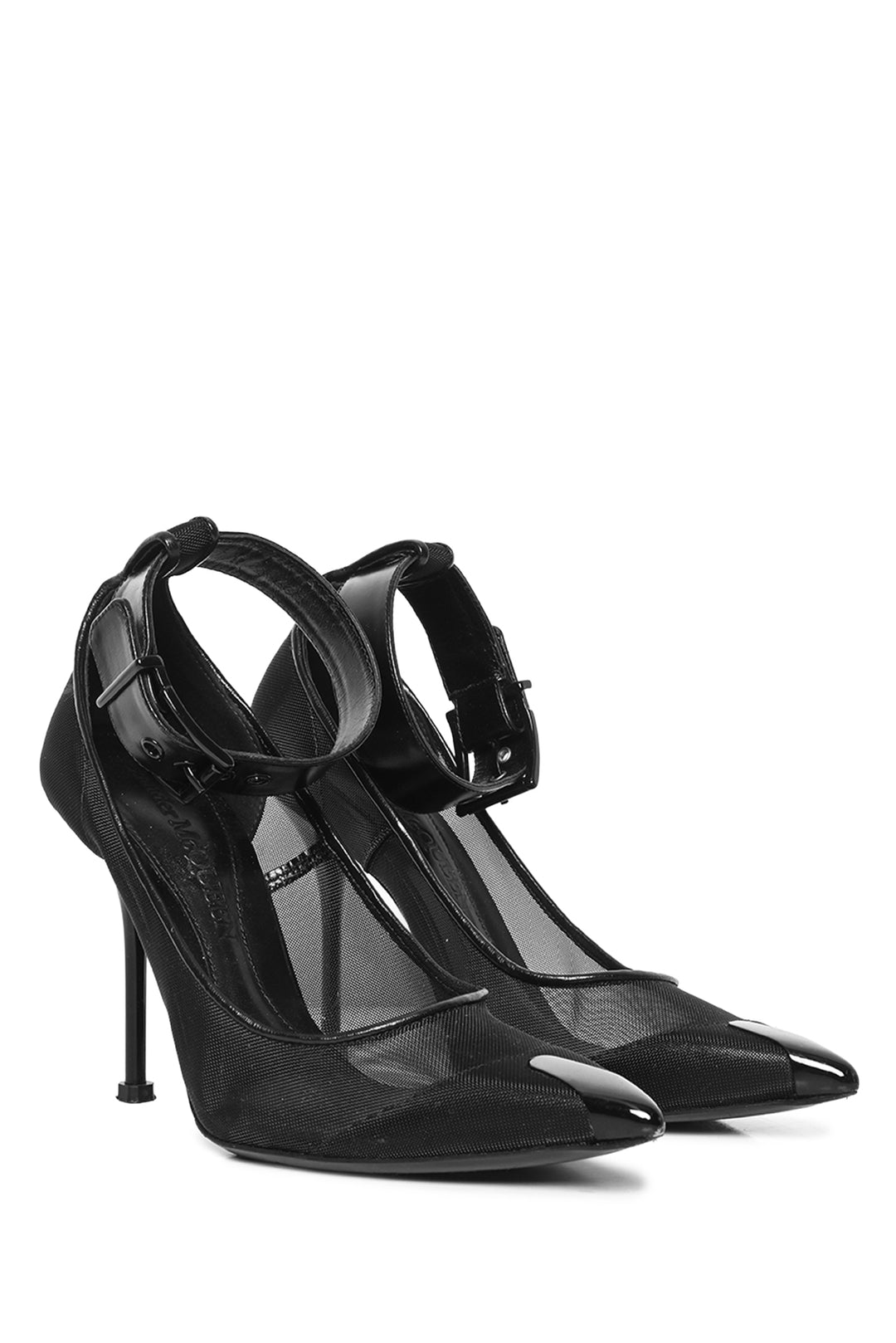 Alexander Mcqueen Size 36 Punk Ankle-Cuff Mesh Pumps