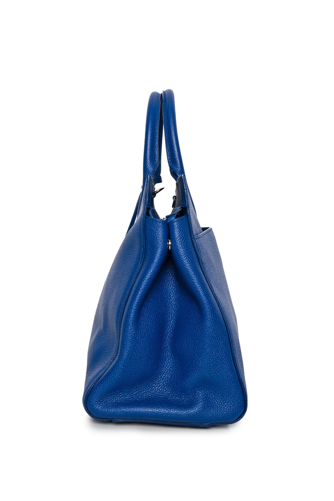 Saint Laurent Calfskin Medium Rive Gauche Cabas Outremer Tote