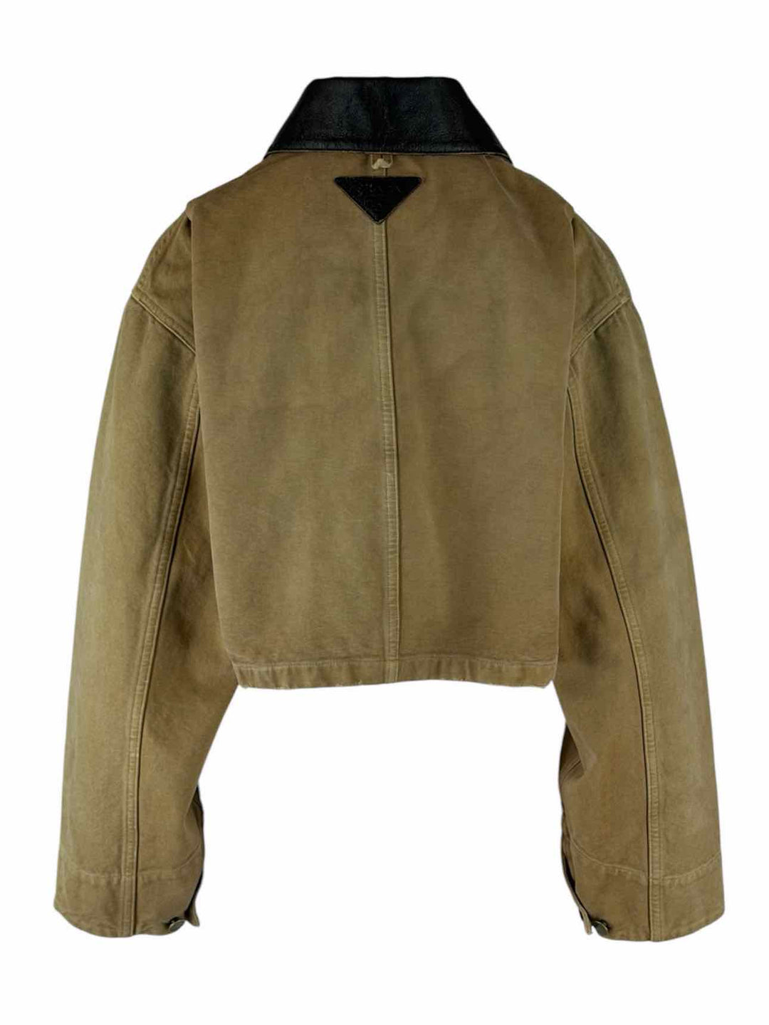 Prada SS24 Short Canvas Logo Patch Jacket