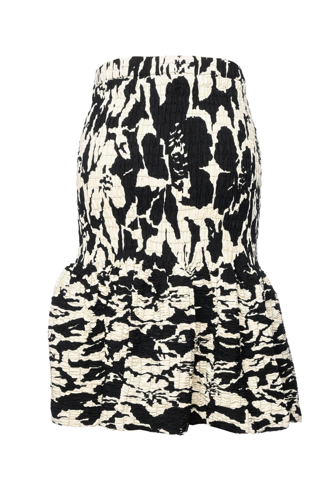 Dries Van Noten Size M Saturn Printed Smocked Midi Skirt