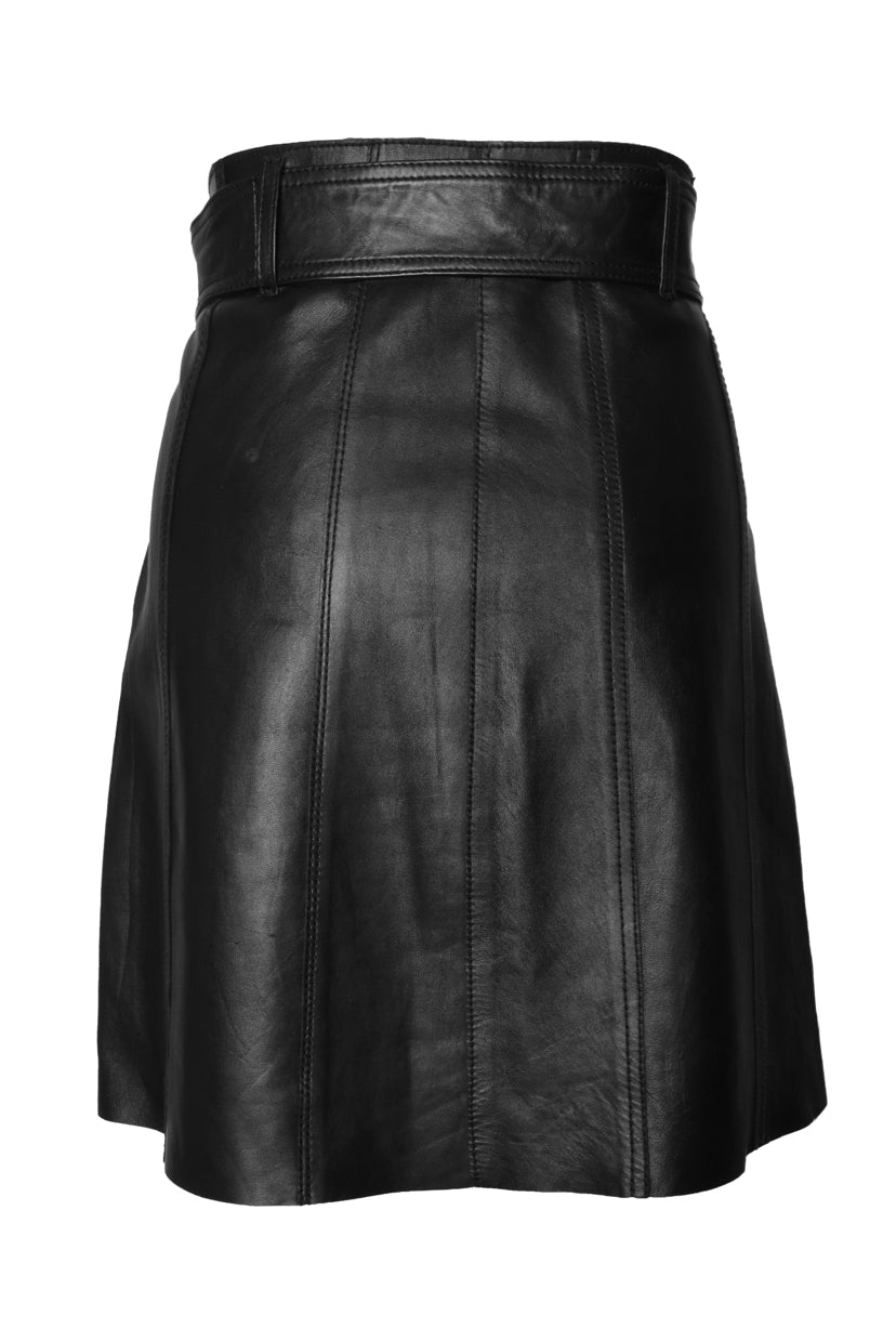 Sandro Size 3 Lamb Leather A-Line Skirt