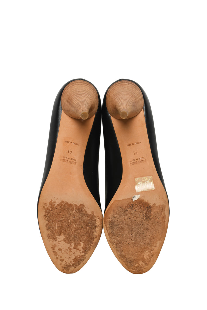 Miu Miu Size 41 Peep Toe Pumps