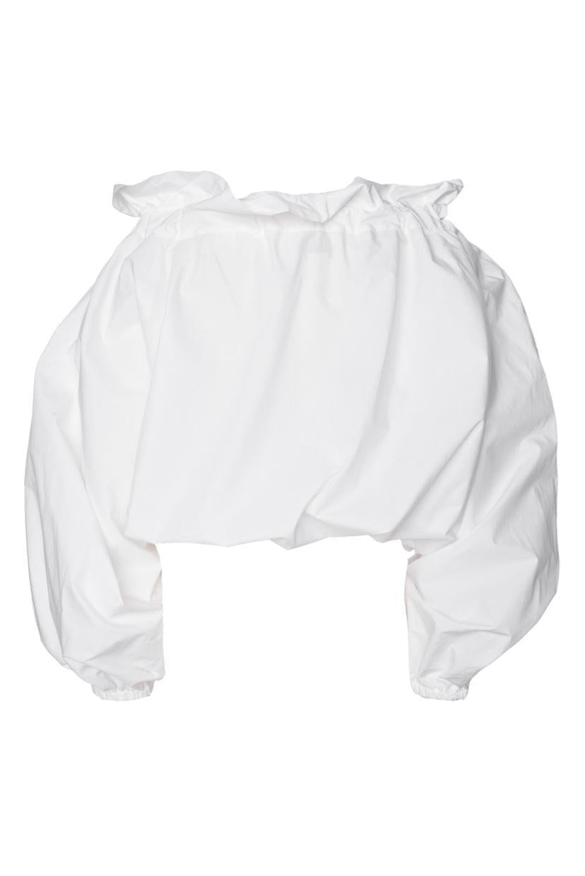 Patou Size 36 Grosgrain Puff Sleeve Tops