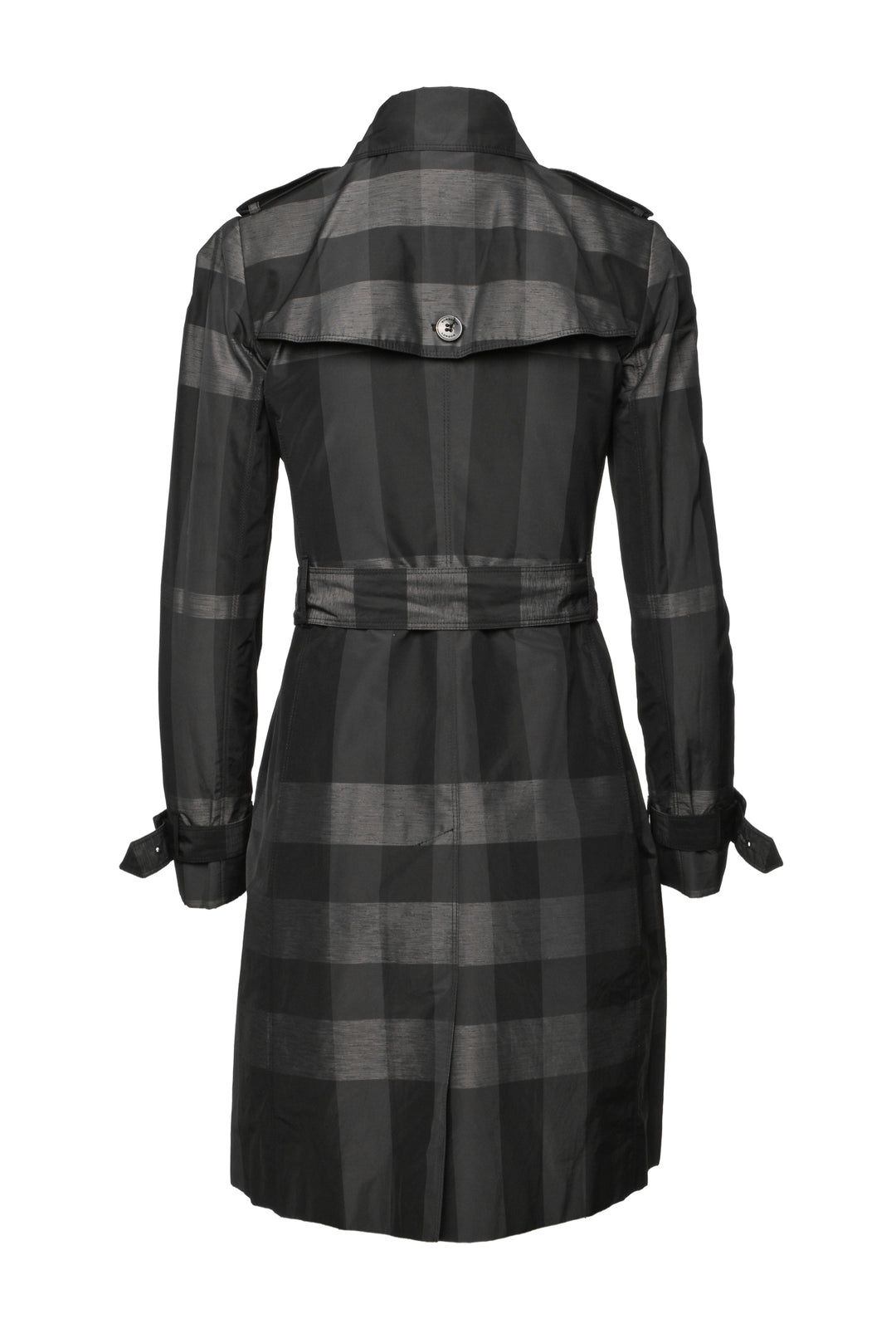 Burberry Size 2 Check Trench Coat