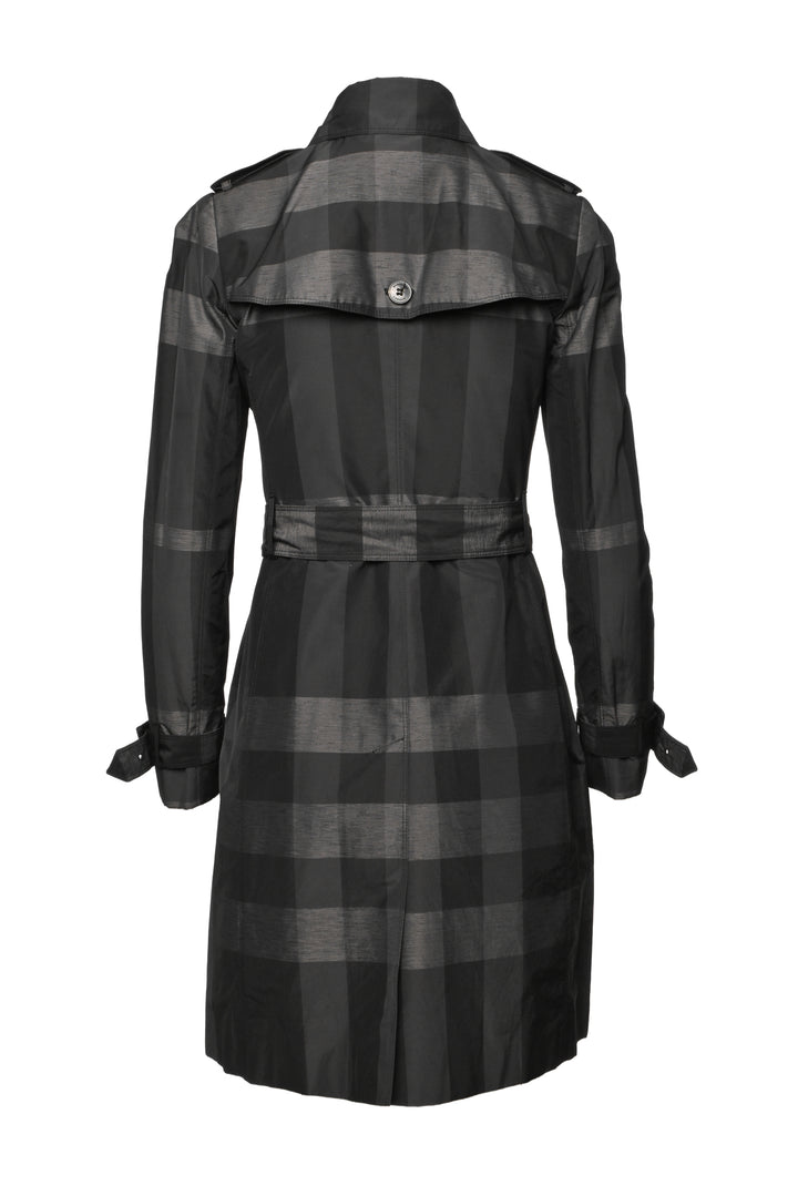 Burberry Size 2 Check Trench Coat