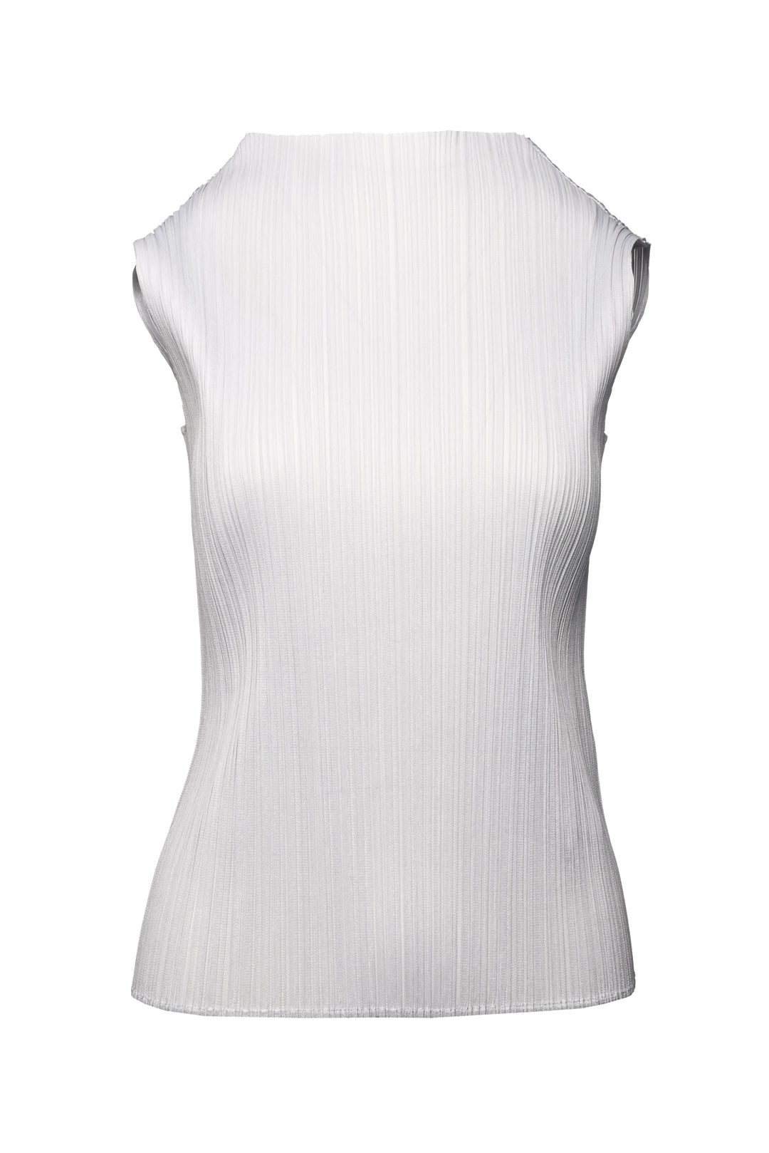 Pleats Please Size 5 Mock Neck Pleated Sleeveless Tops