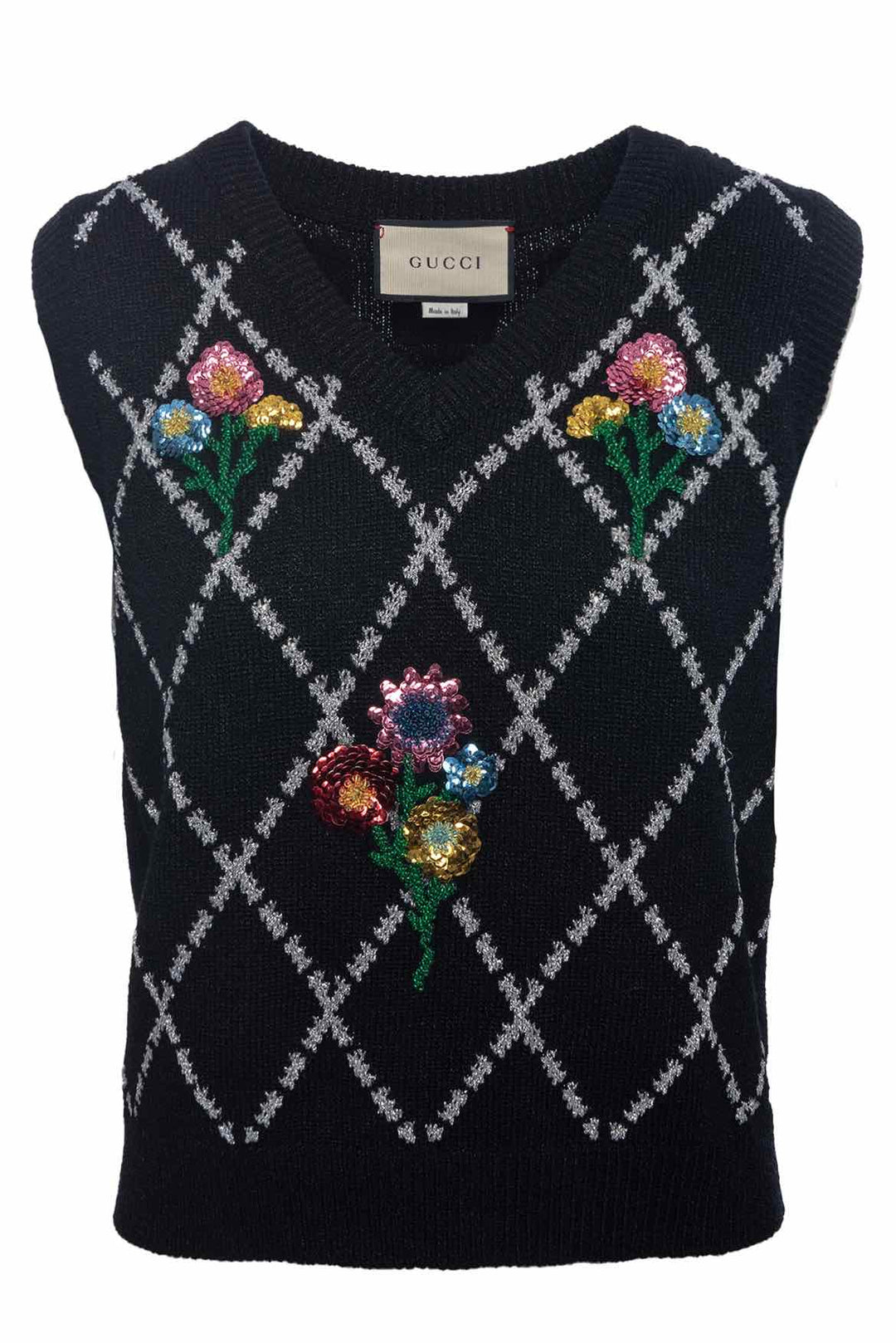 Gucci Size L 2020 Cruise Flower Pattern Sweater Vest