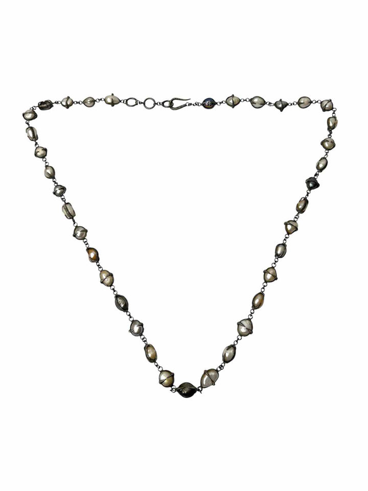 Balaam 925 Pearl Spike Necklace