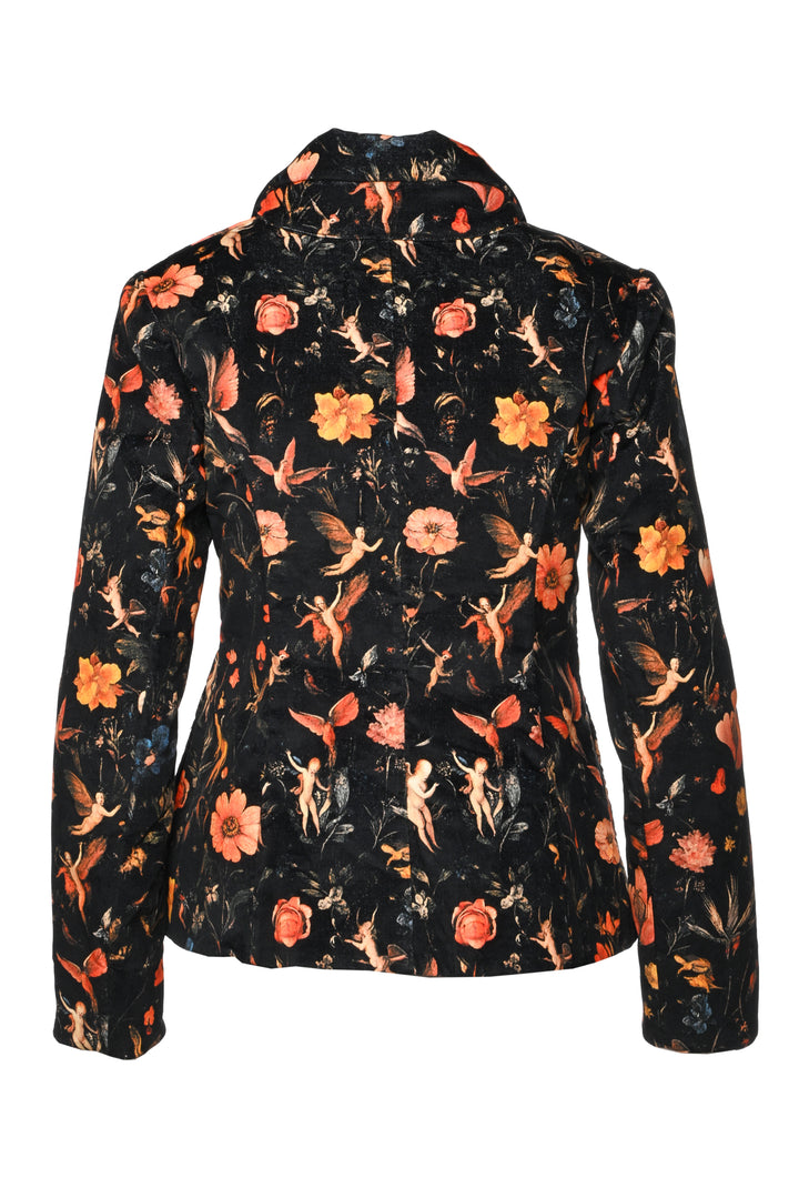 R13 Size S Padded Peak Lapel Shrunken Blazer