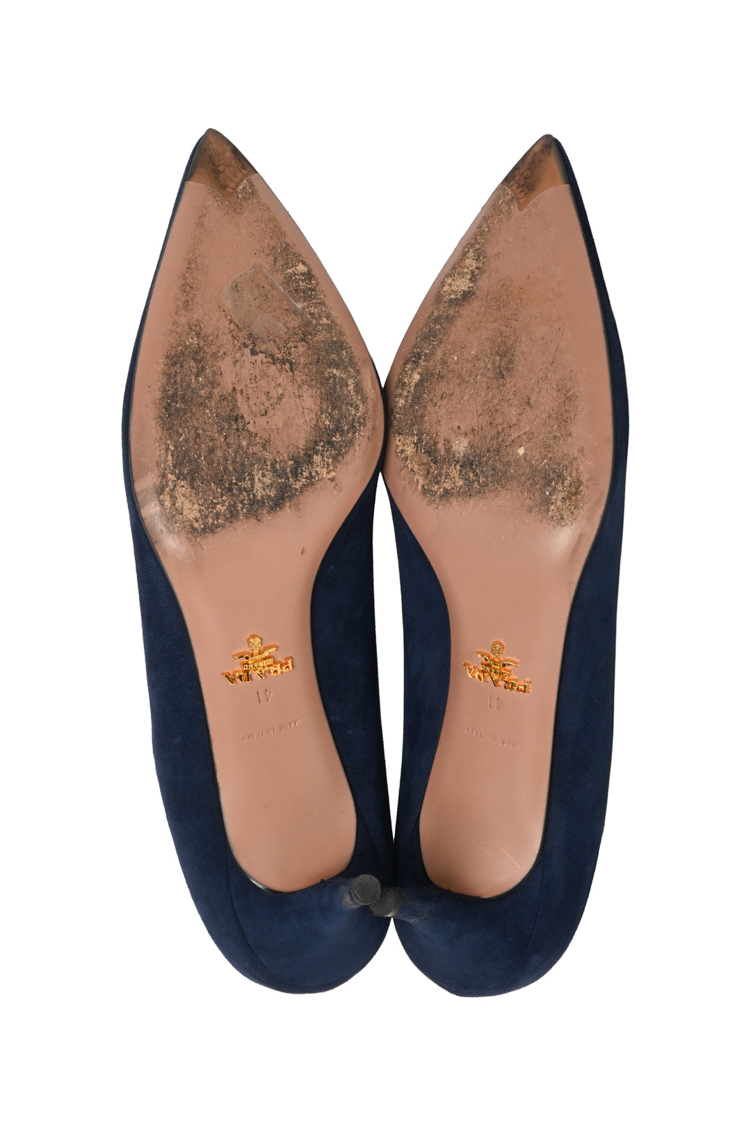 Prada Size 41 Pointed Toe Suede Pumps