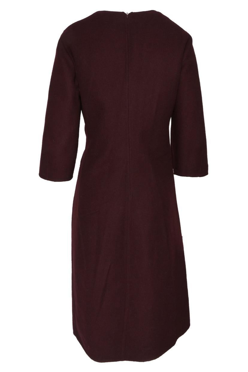Jil Sander Size 40 Pleated Front Wool Dress