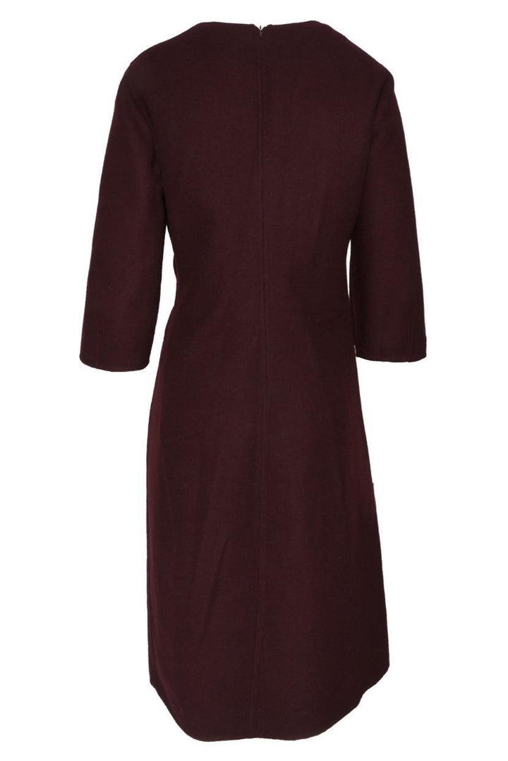 Jil Sander Size 40 Pleated Front Wool Dress