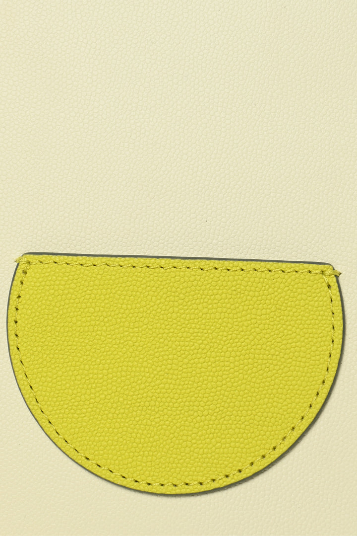 Danse Lente Colourblock Grained Leather Margot Square Tote