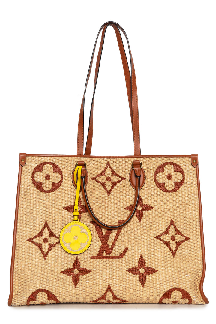 Louis Vuitton Monogram OnTheGo GM Raffia Tote